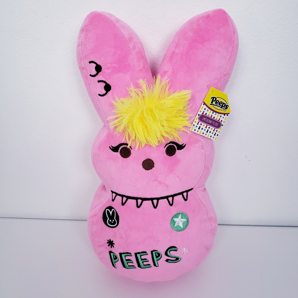 Peeps Emo Pink Bunny 15" Punk Rock Plush / Pillow